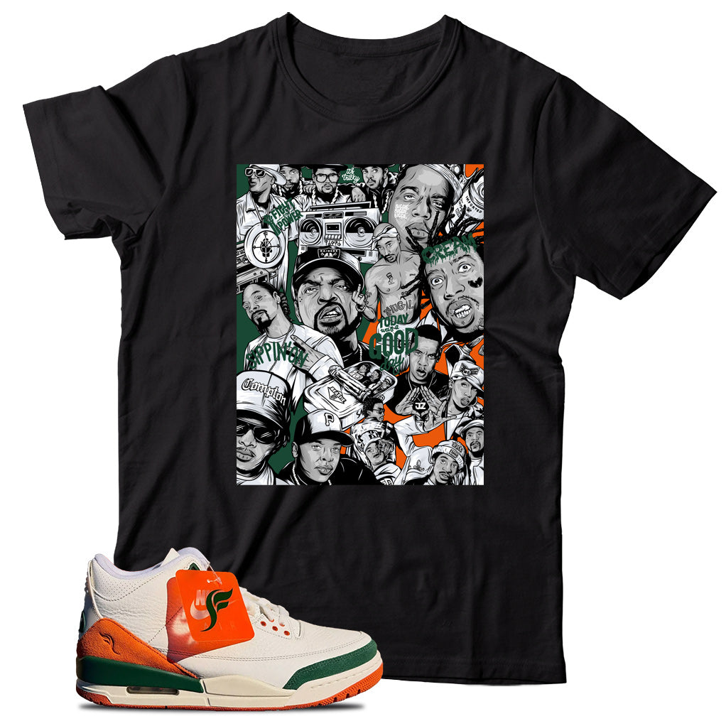 Jordan 3 SoleFly Miami shirt