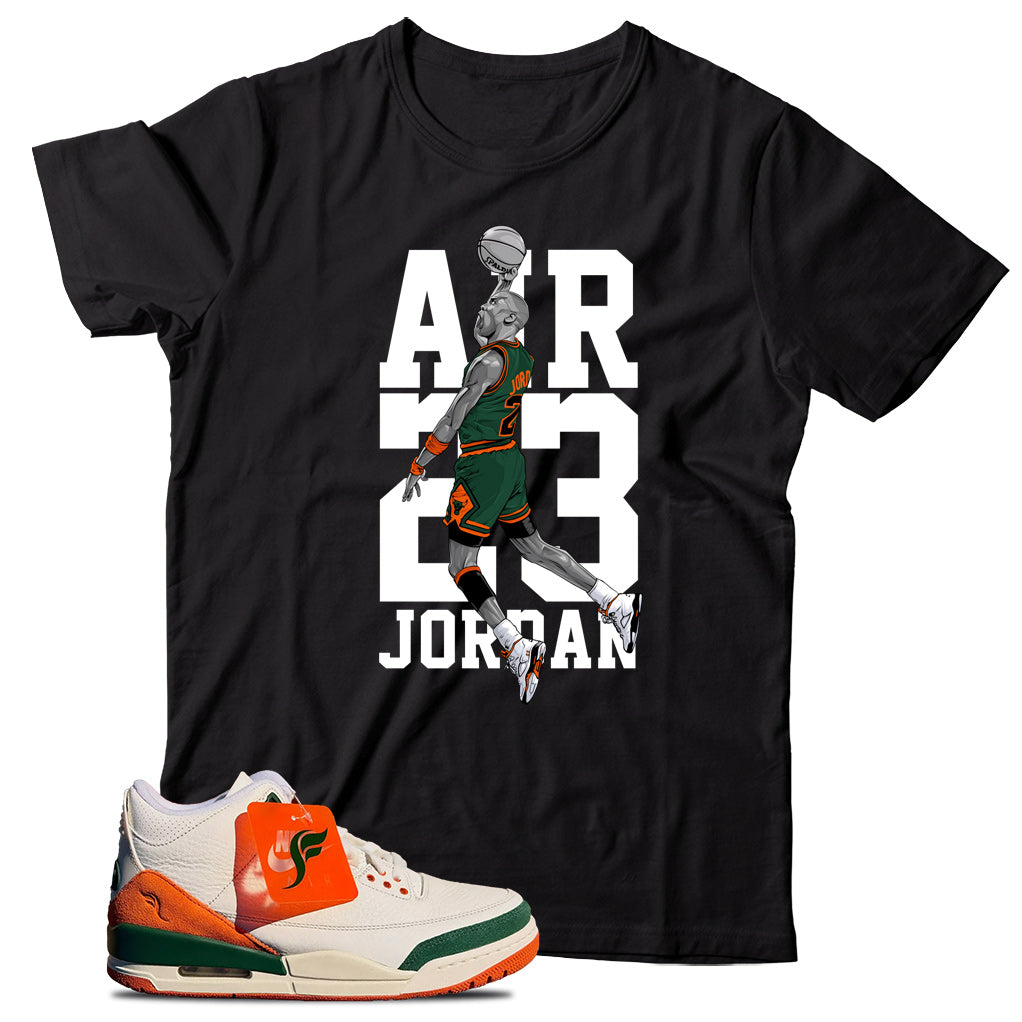 Jordan 3 SoleFly Miami shirt