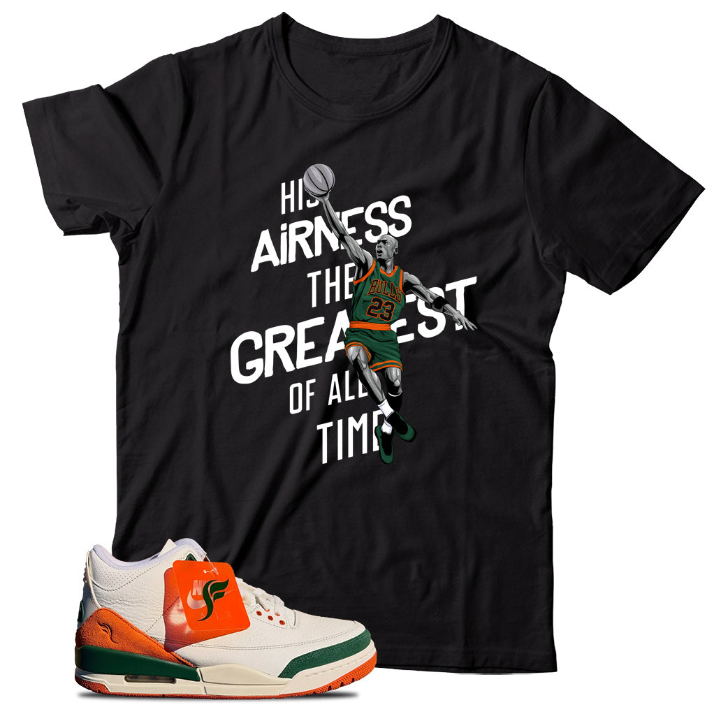 Jordan 3 SoleFly Miami shirt