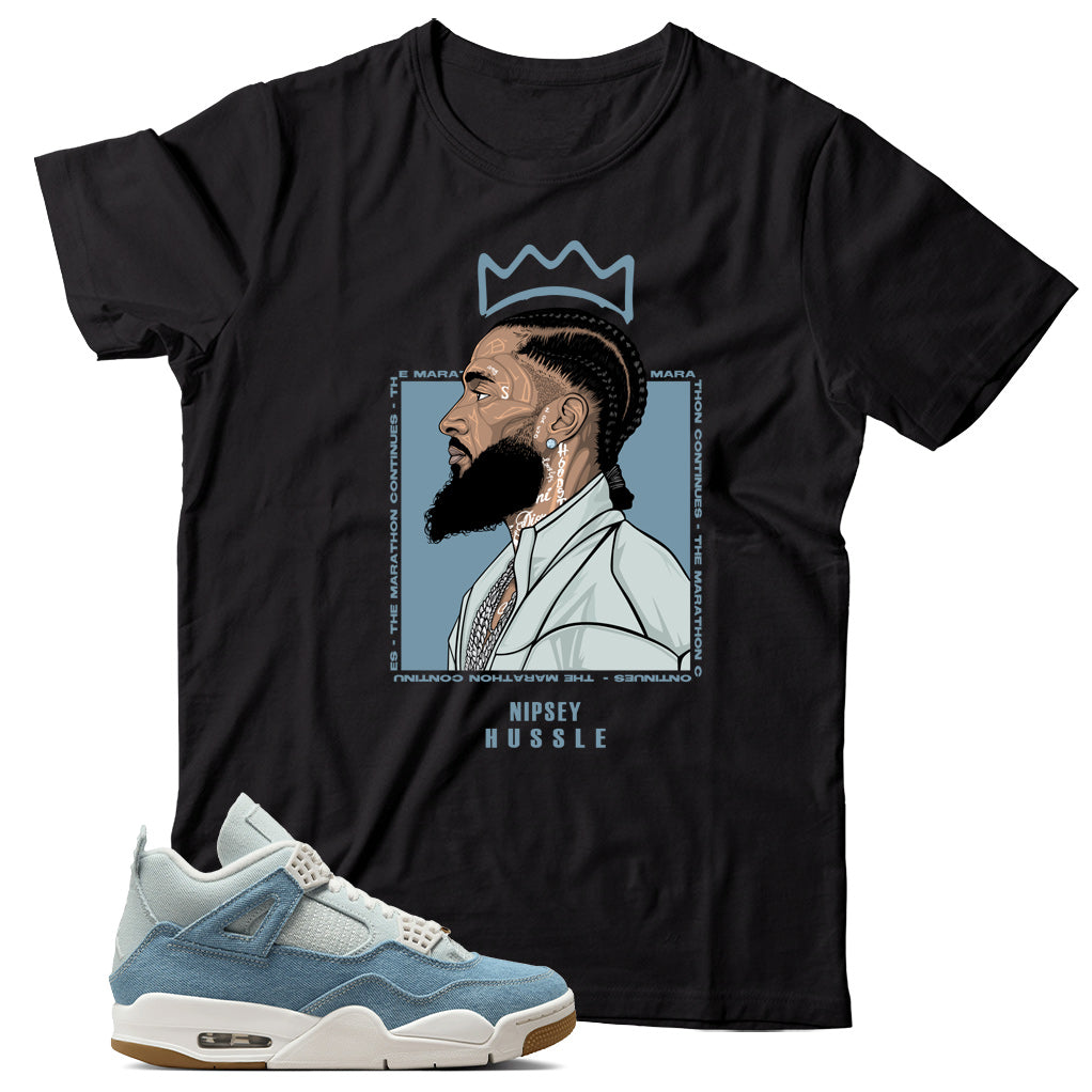 Jordan 4 Denim Worn Blue Shirt