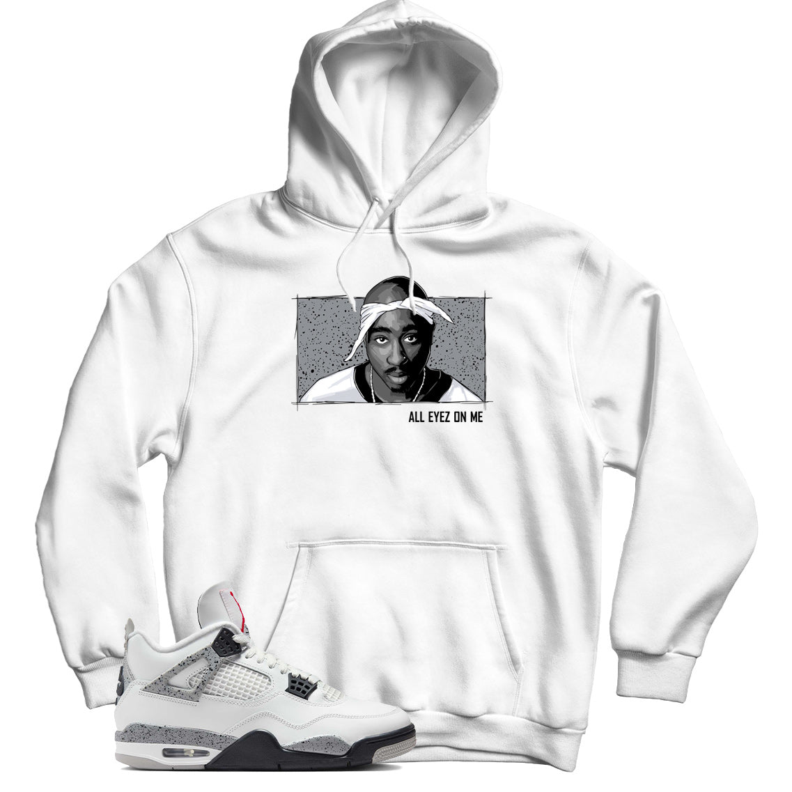 Jordan 4 White Cement hoodie