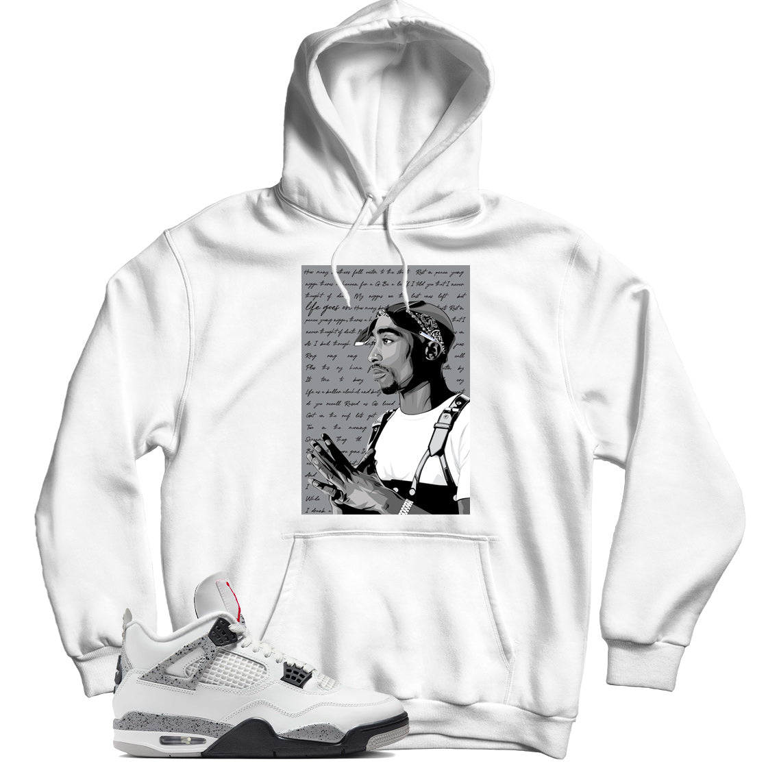 Jordan 4 White Cement hoodie