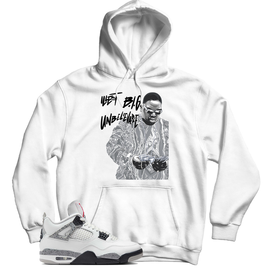 hoodie match Jordan 4 White Cement