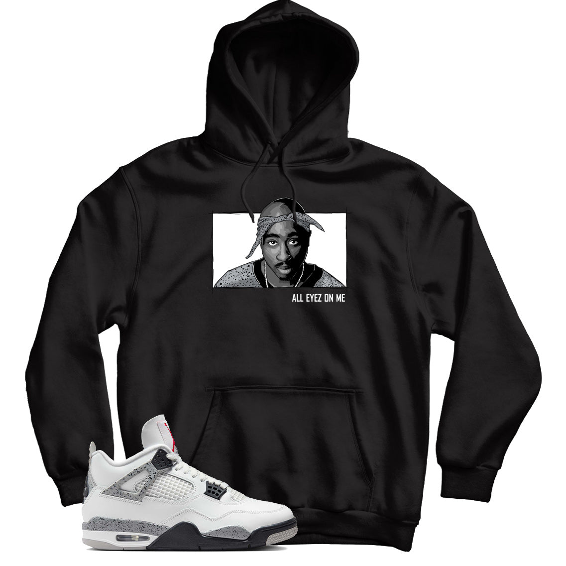 Hoodie Match Jordan 4 White Cement