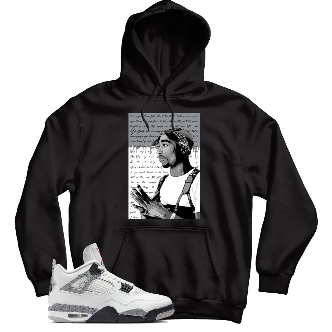 Jordan 4 White Cement hoodie