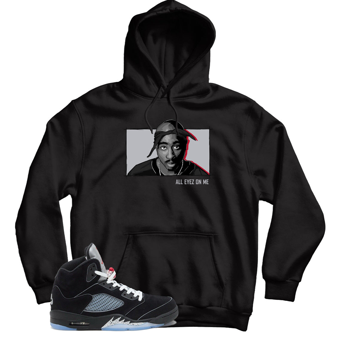 Jordan 5 Black Metallic Reimagined hoodie