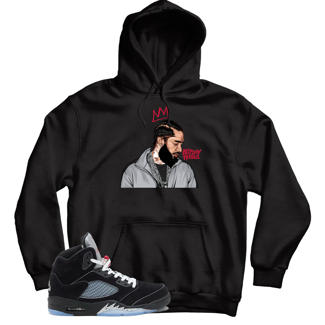 Jordan 5 Black Metallic Reimagined hoodie