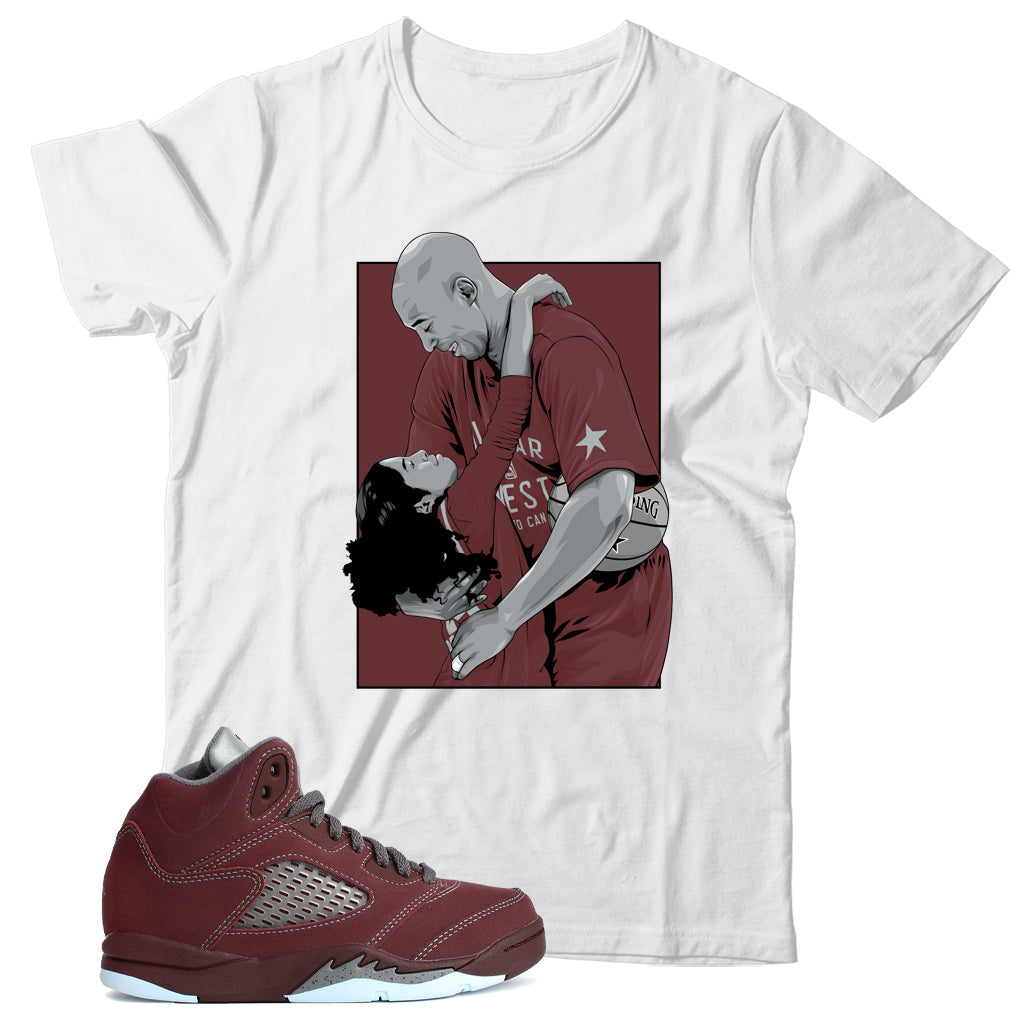 Jordan 5 Burgundy shirt