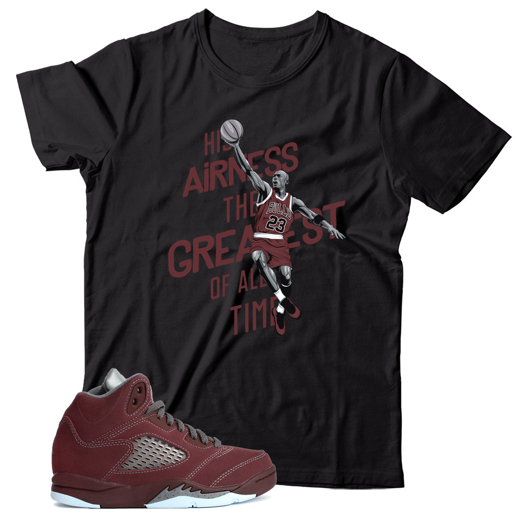 Jordan 5 Burgundy shirt