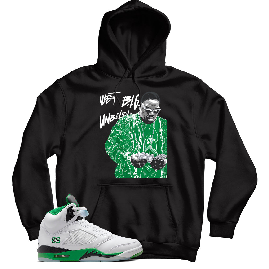 Jordan 5 Lucky Green hoodie
