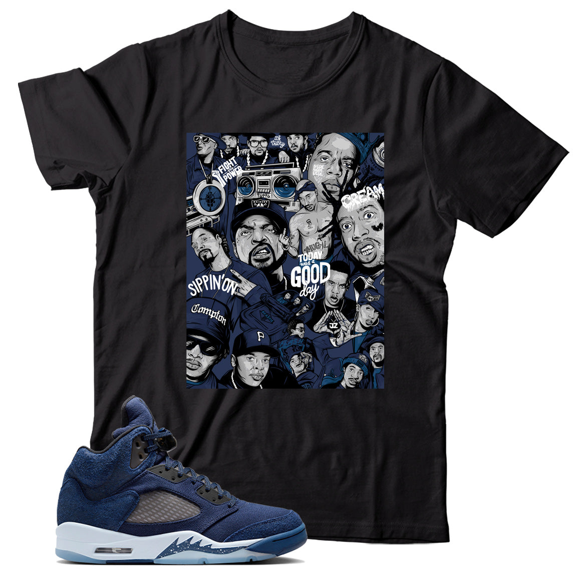 Jordan 5 Midnight Navy shirt