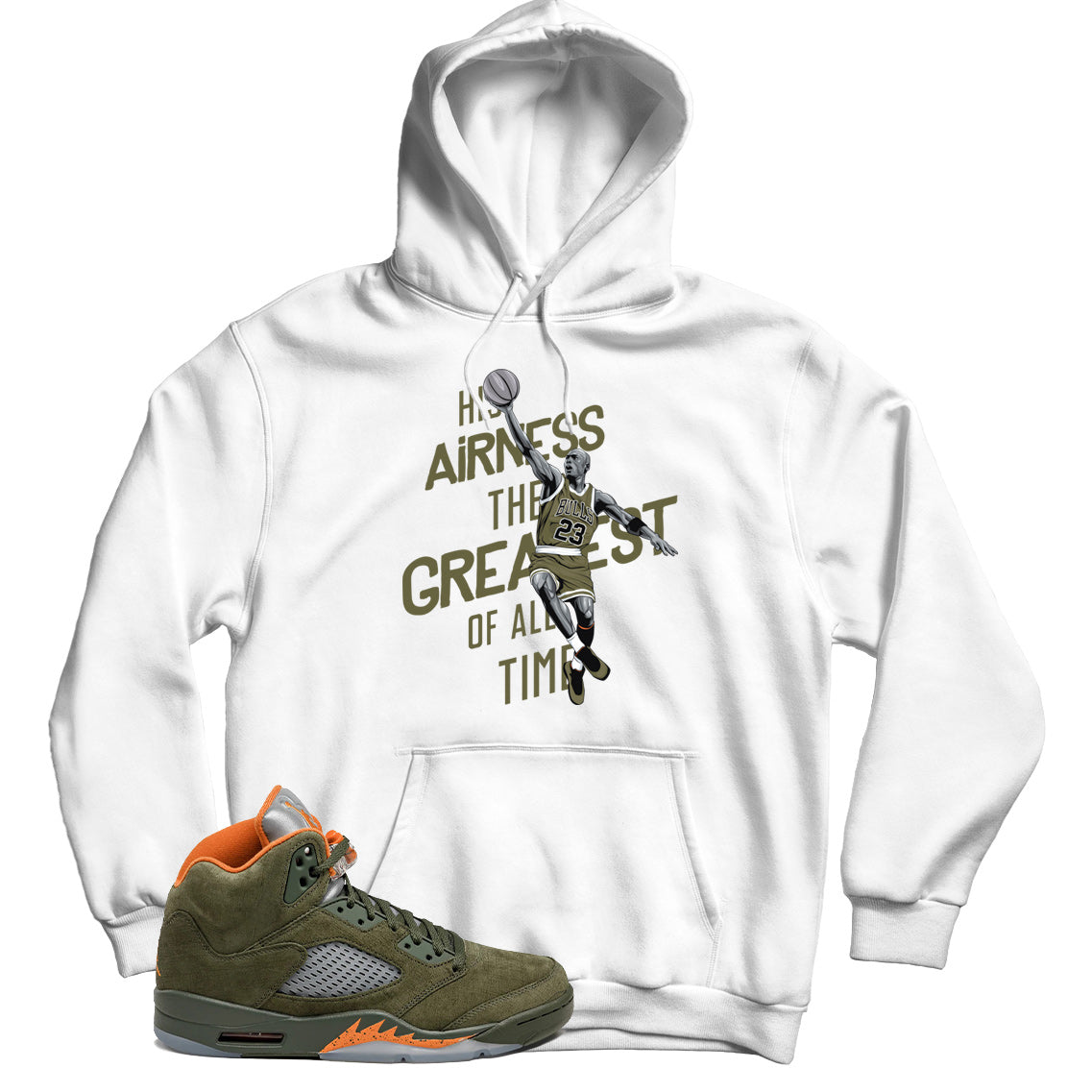 Hoodie Match Jordan 5 Olive