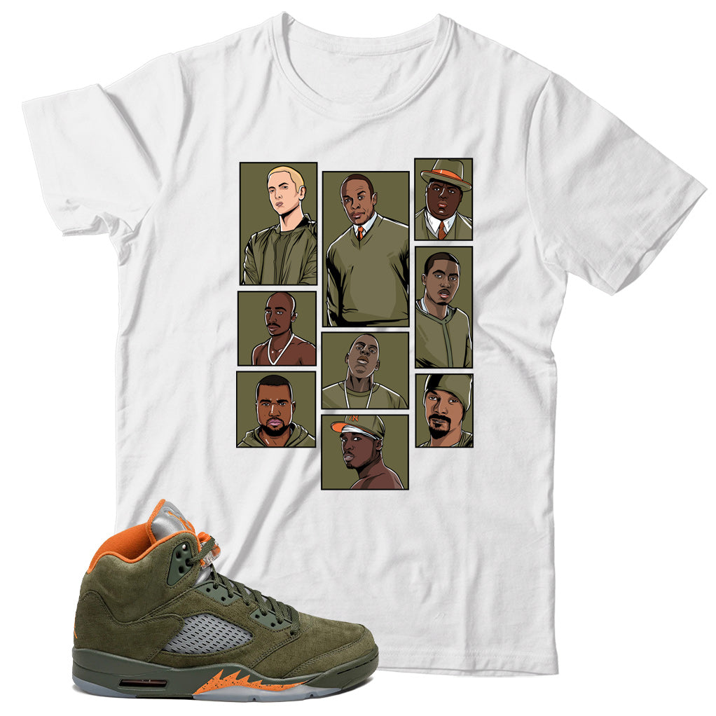 Jordan 5 Olive shirt