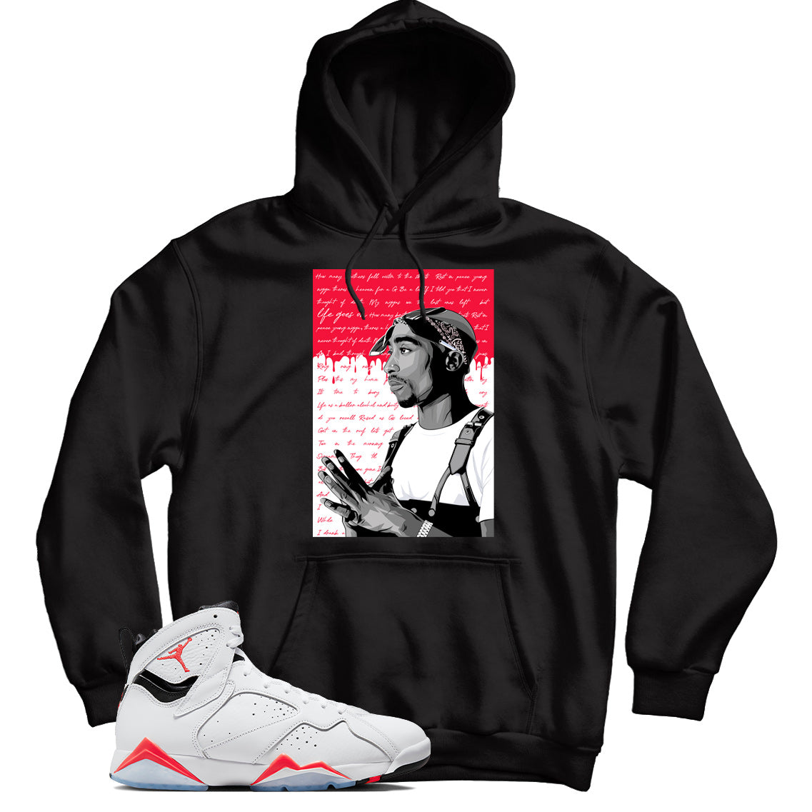 Jordan 7 White Infrared hoodie