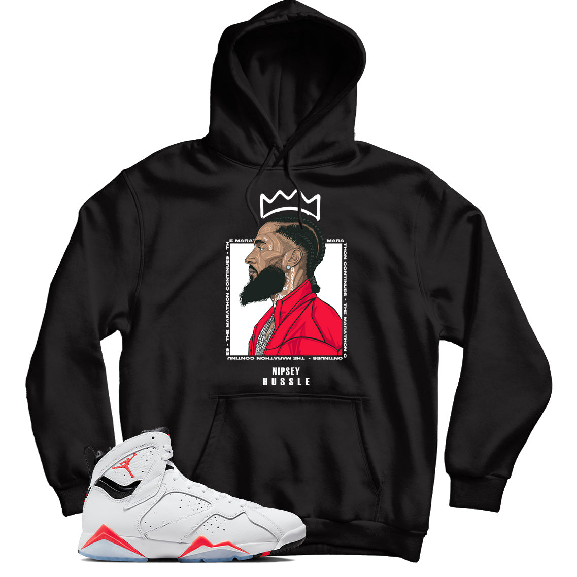 Jordan 7 White Infrared hoodie
