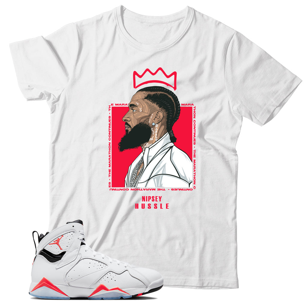 Jordan 7 White Infrared shirt