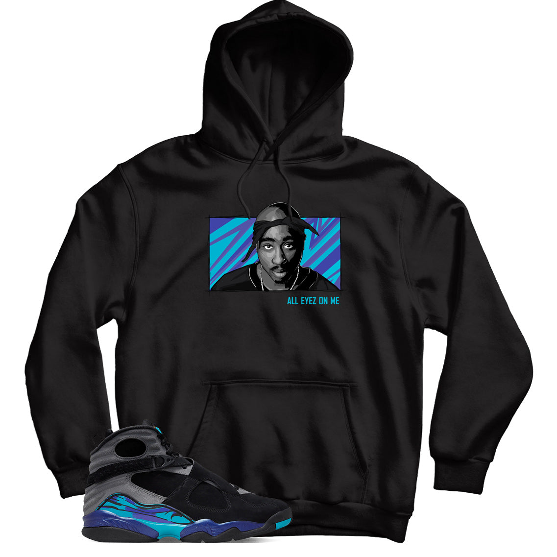 Hoodie Match Jordan 8 Aqua