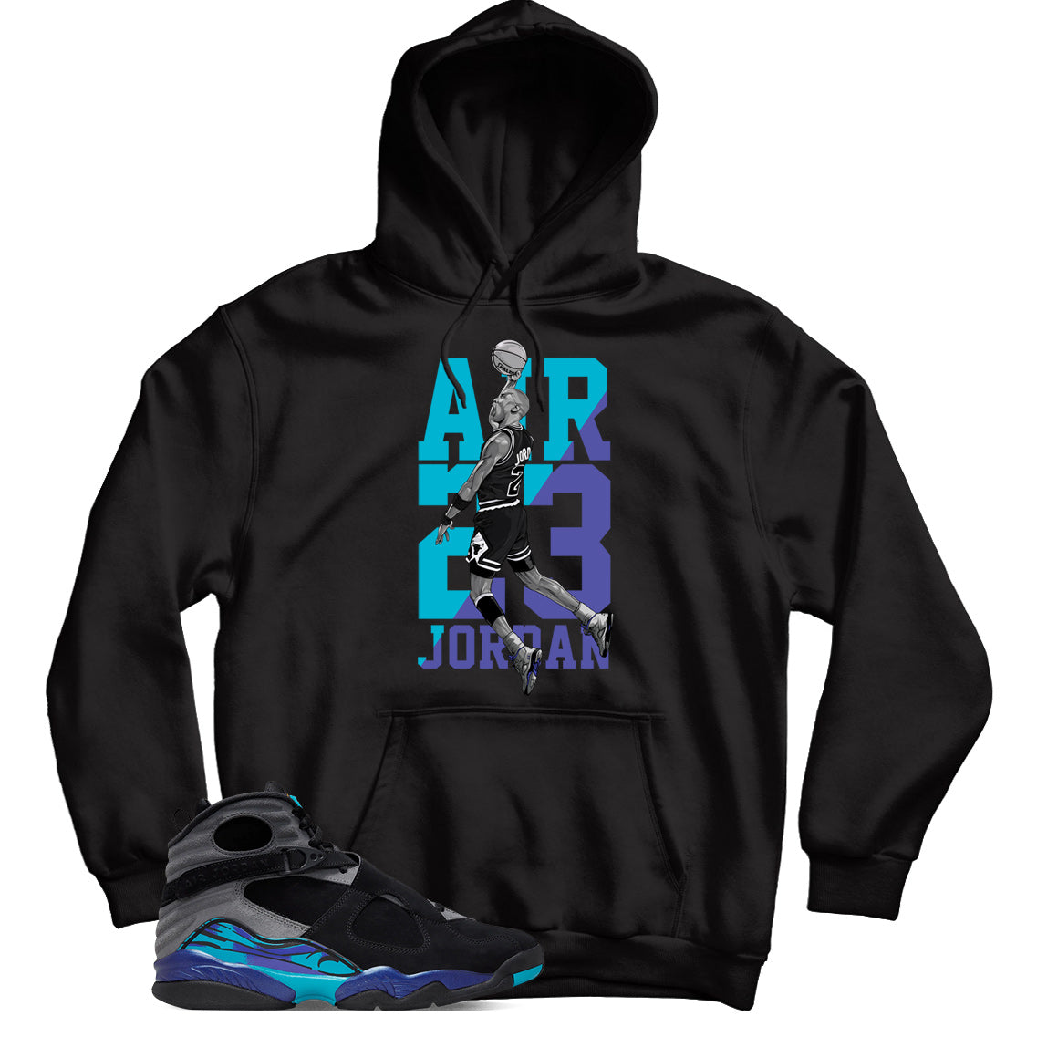 Jordan 8 Aqua Hoodie