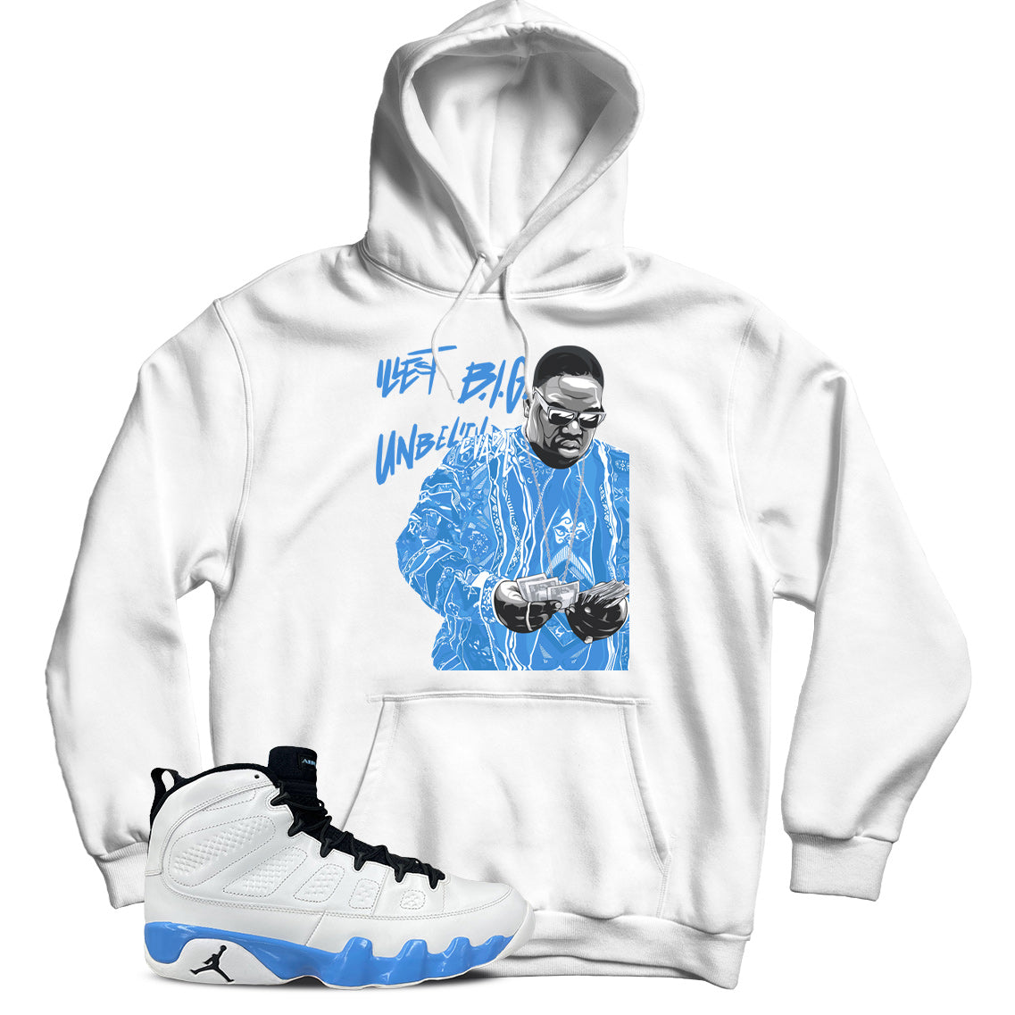 Biggie Hoodie Match Jordan 1 Metallic Burgundy