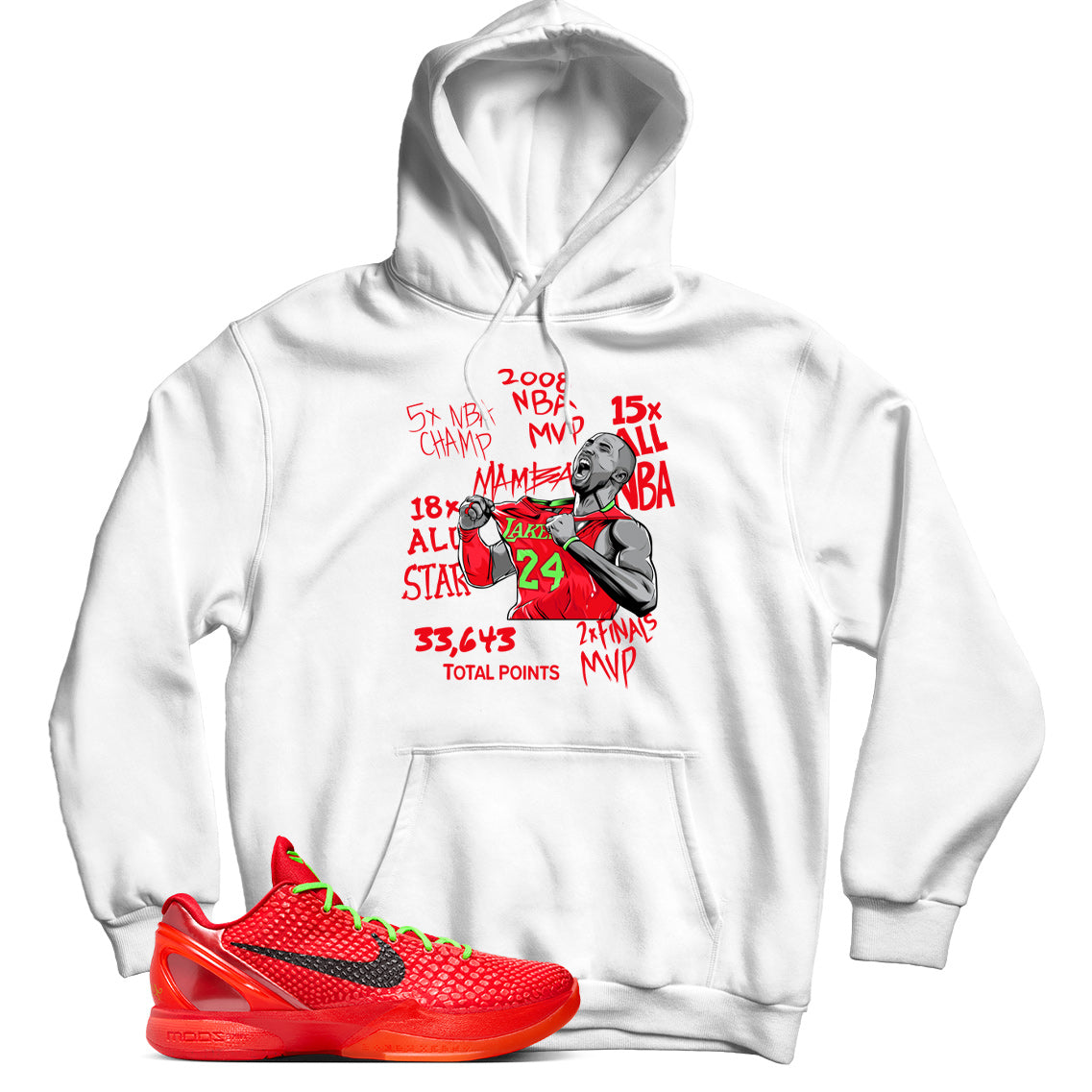 Kobe 6 Protro Grinch hoodie