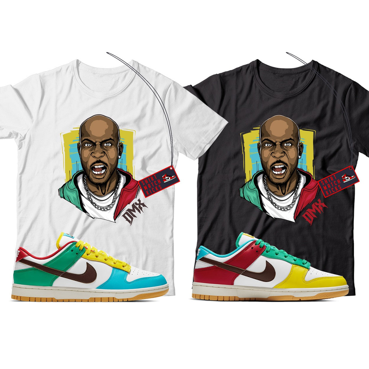 Shirt Match Nike Dunk Low Free 99 White