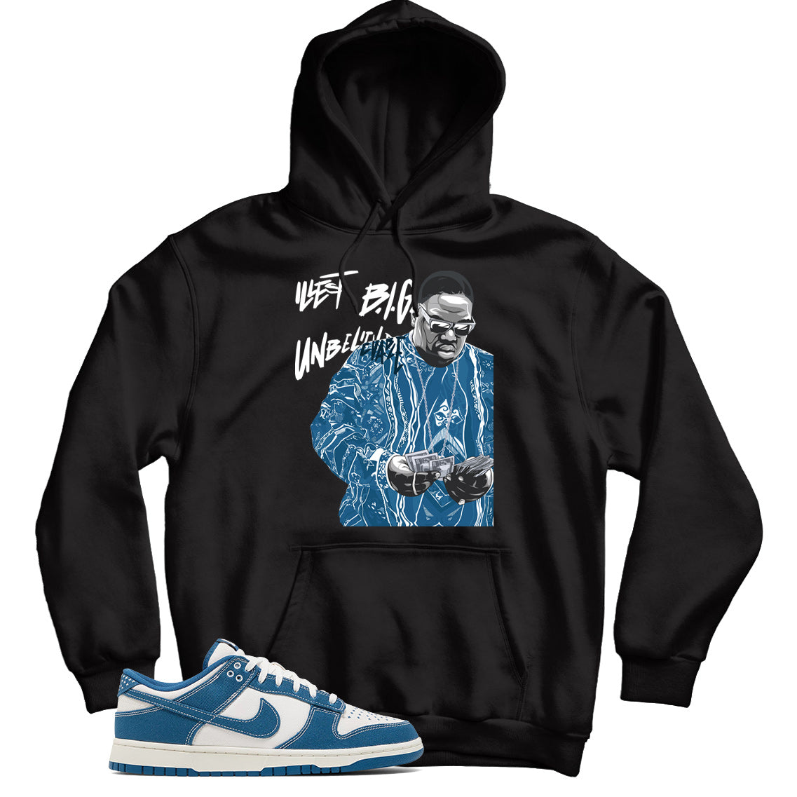 Nike Dunk Low Industrial Blue Sashiko hoodie
