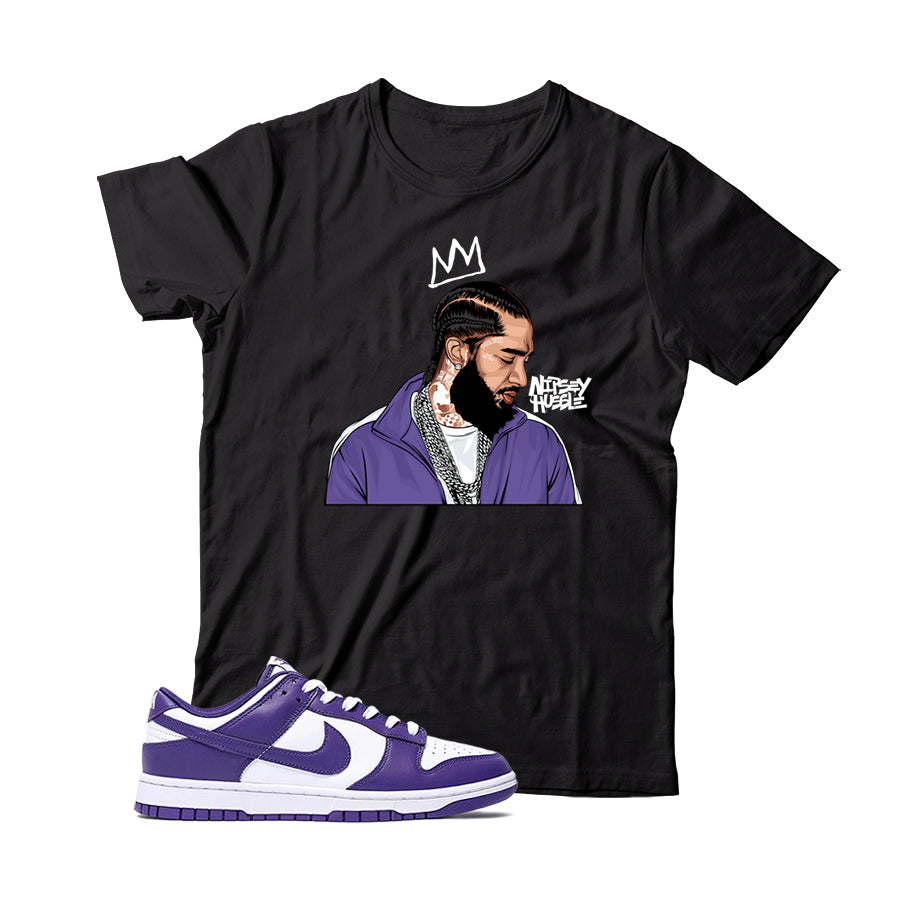 Dunk Low Court Purple shirt