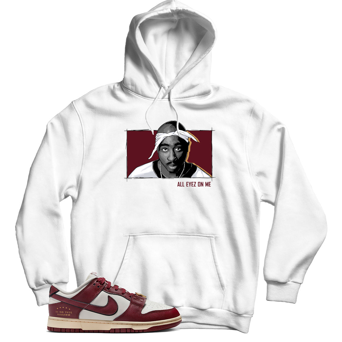 Hoodie Match Nike Dunk Low Just Do It Sail Team Red