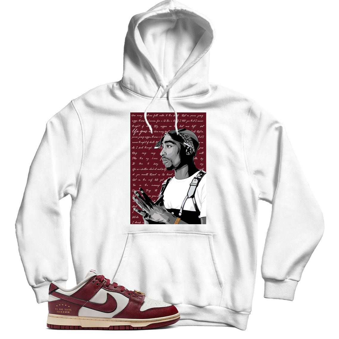 Hoodie Match Nike Dunk Low Just Do It Sail Team Red