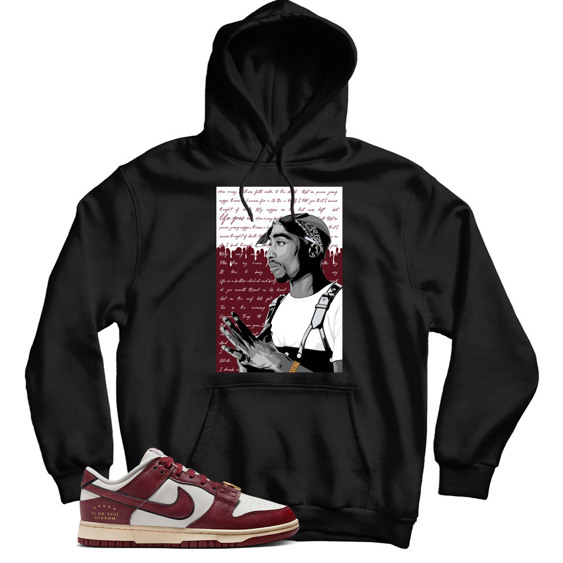 Hoodie Match Nike Dunk Low Just Do It Sail Team Red