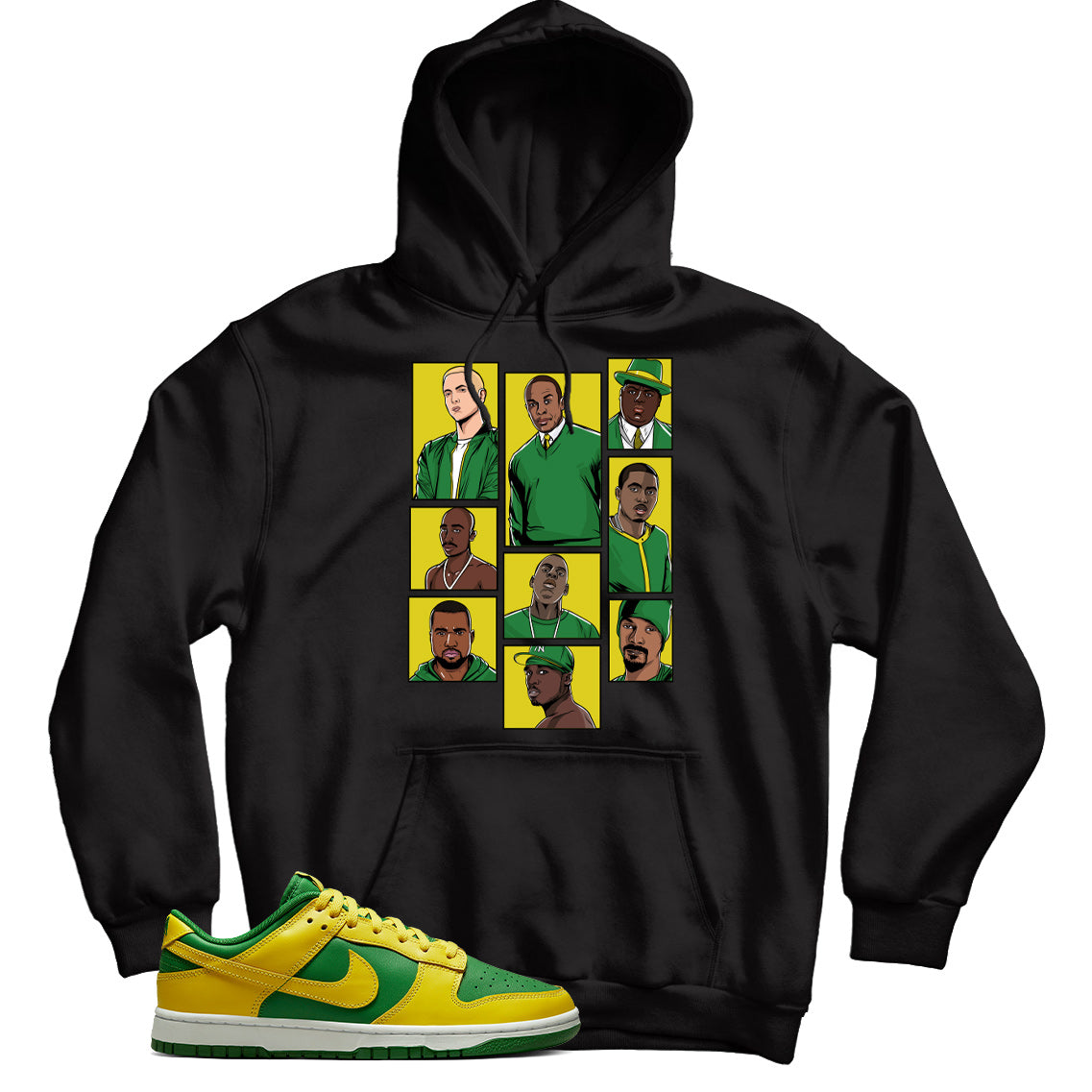 2P(2) Hoodie Match Nike Dunk High Chlorophyll