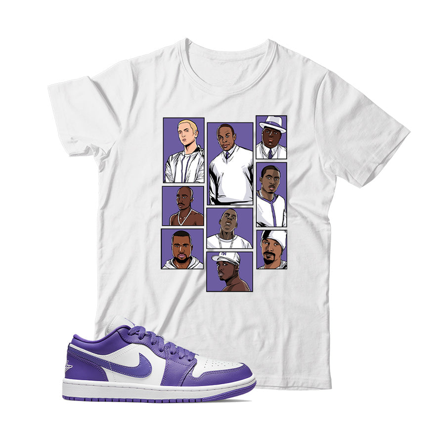 Jordan 1 Low Psychic Purple shirt
