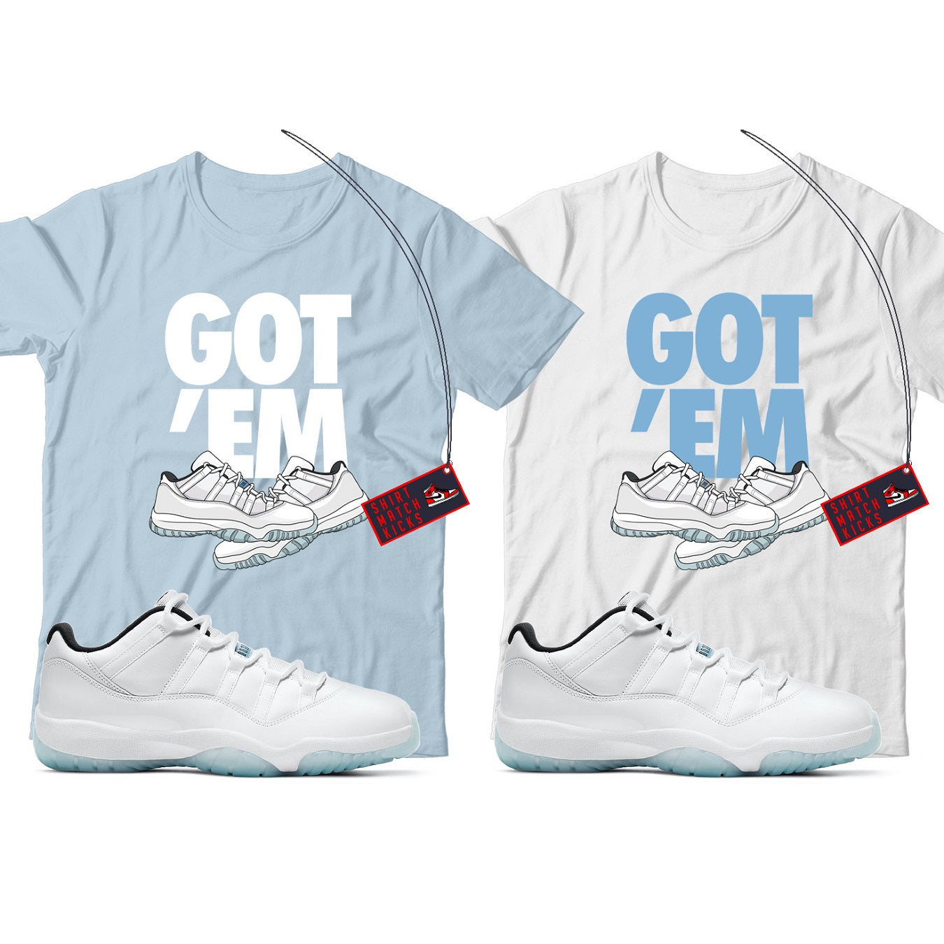 Jordan 11 Low Legend Blue shirt