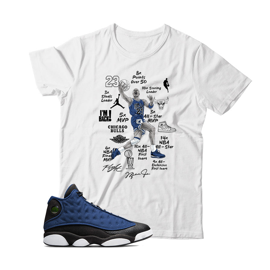 Jordan 13 Brave Blue t shirt