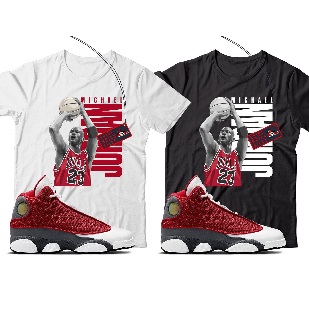 Shirt Match Jordan 13 Red Flint