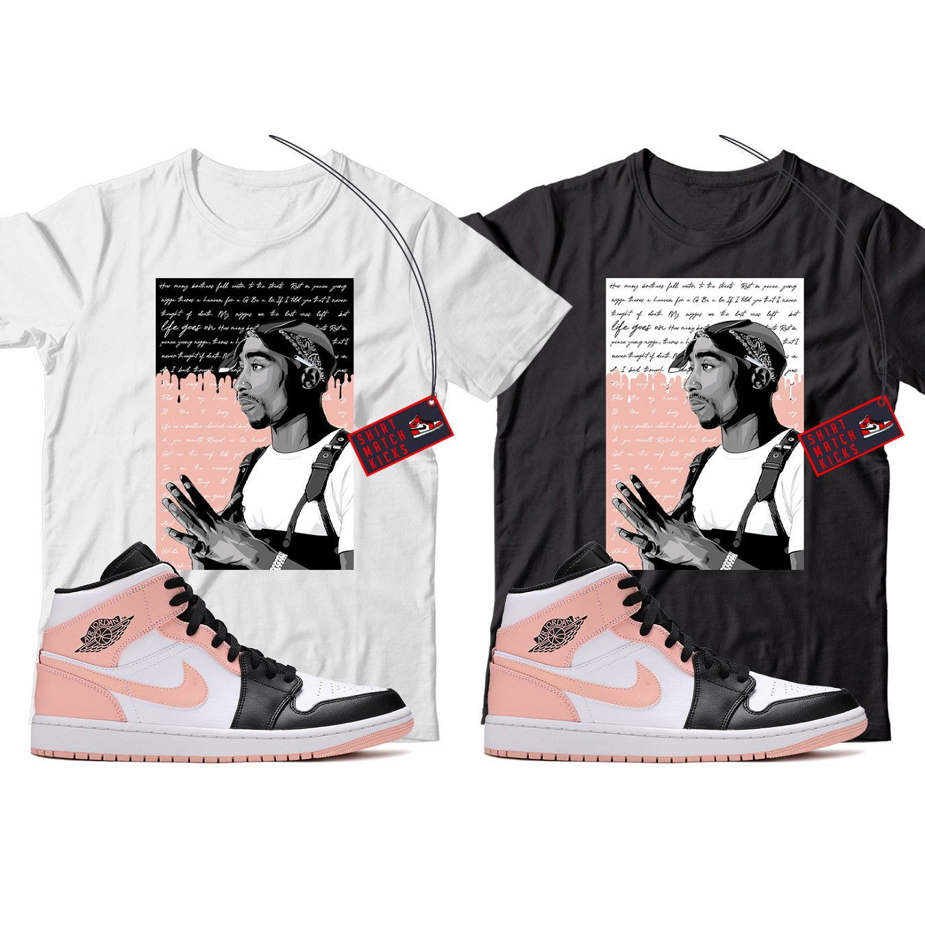 T-Shirt Match Jordan 1 Crimson Tint