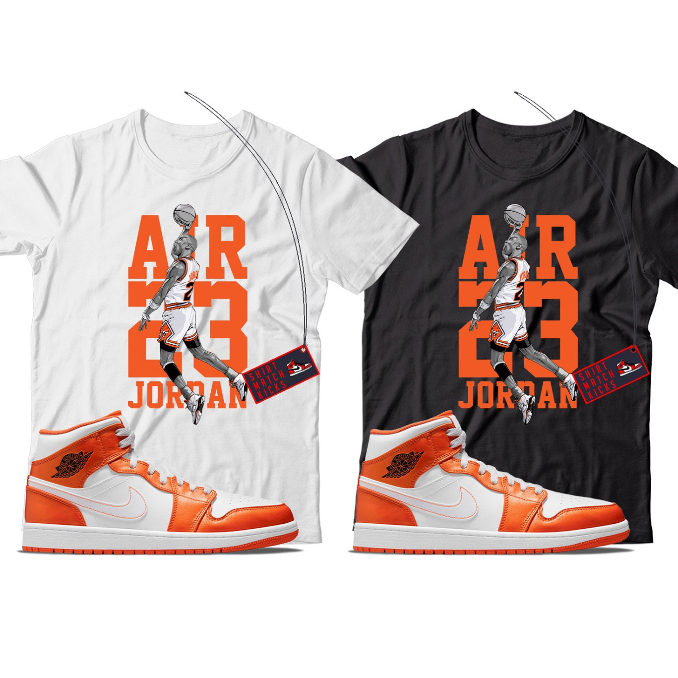T-Shirt Match Jordan 1 Metallic Orange