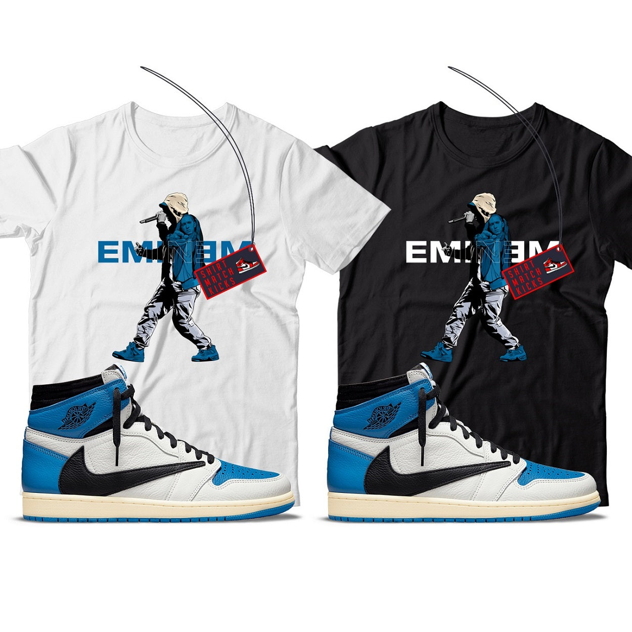 T-Shirt Match Jordan 1 Fragment x Travis Scott