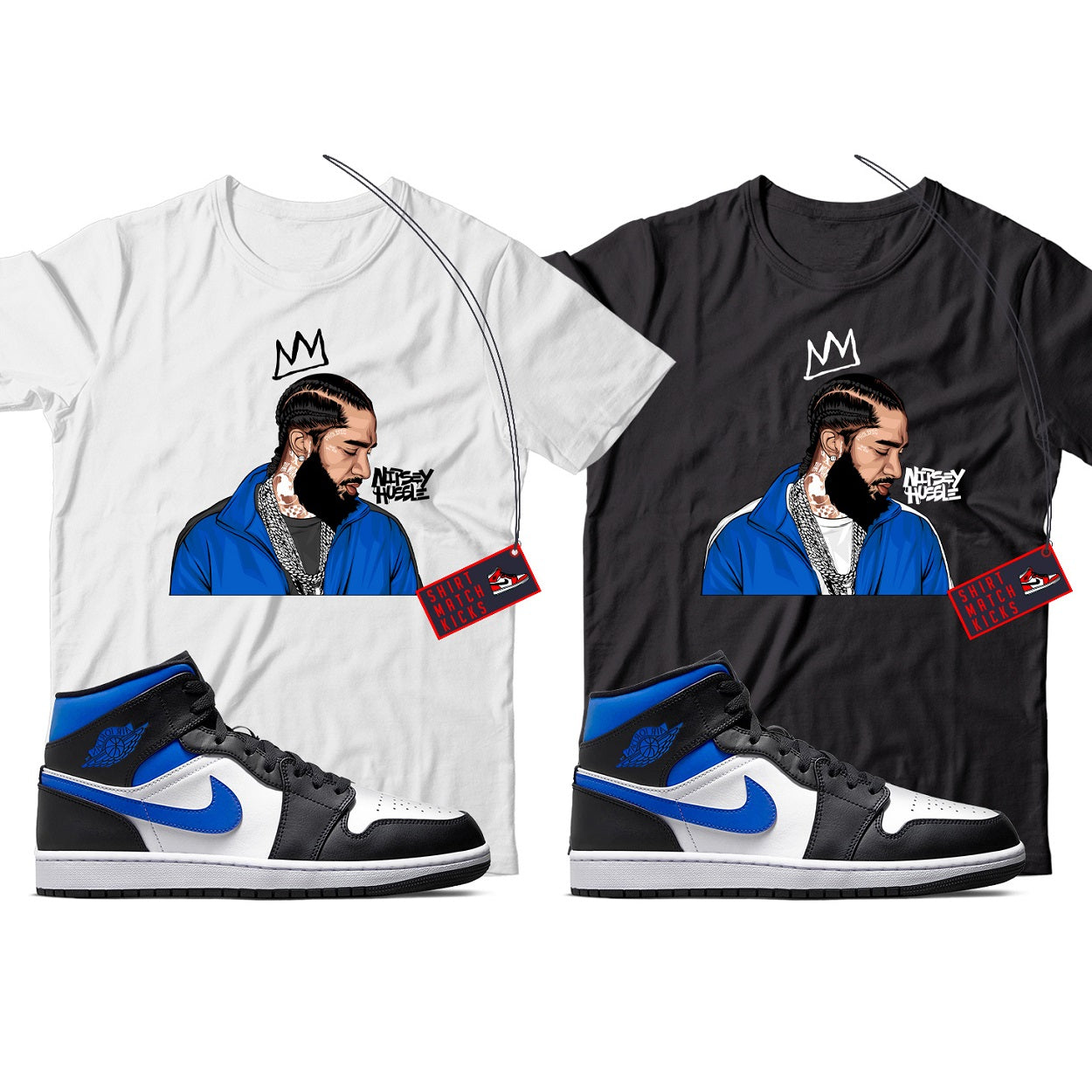Shirt Match Jordan 1 Racer Blue