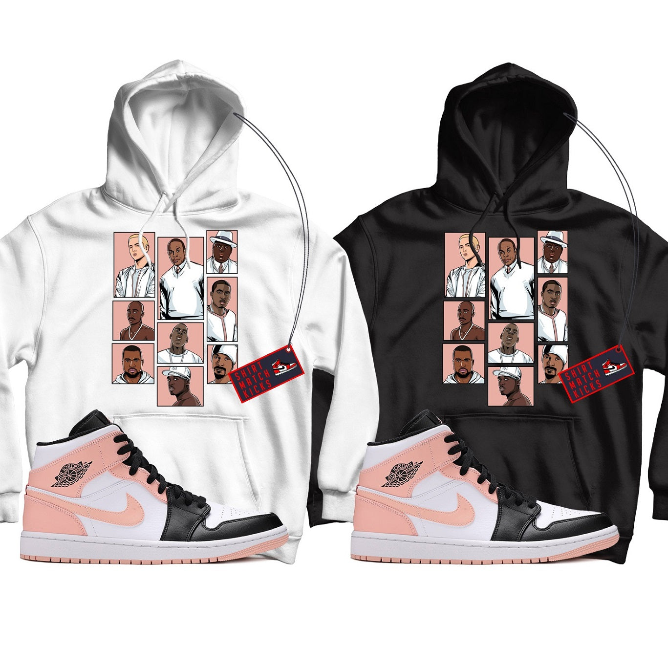 Hoodie Match Jordan 1 Crimson Tint