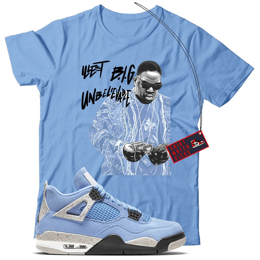 jordan 4 university blue shirt