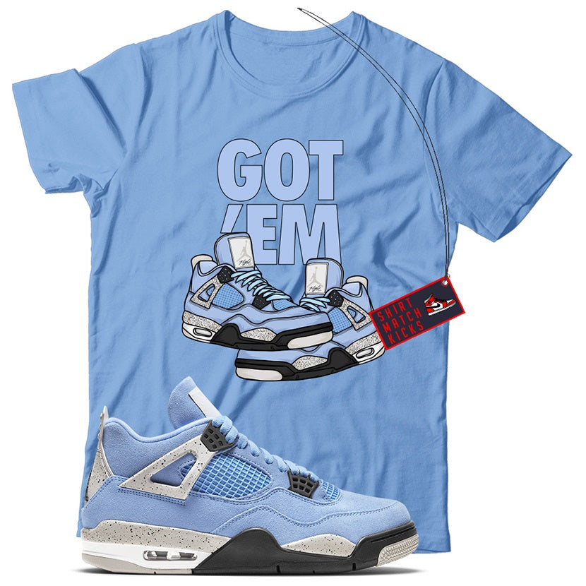 jordan 4 university blue shirt