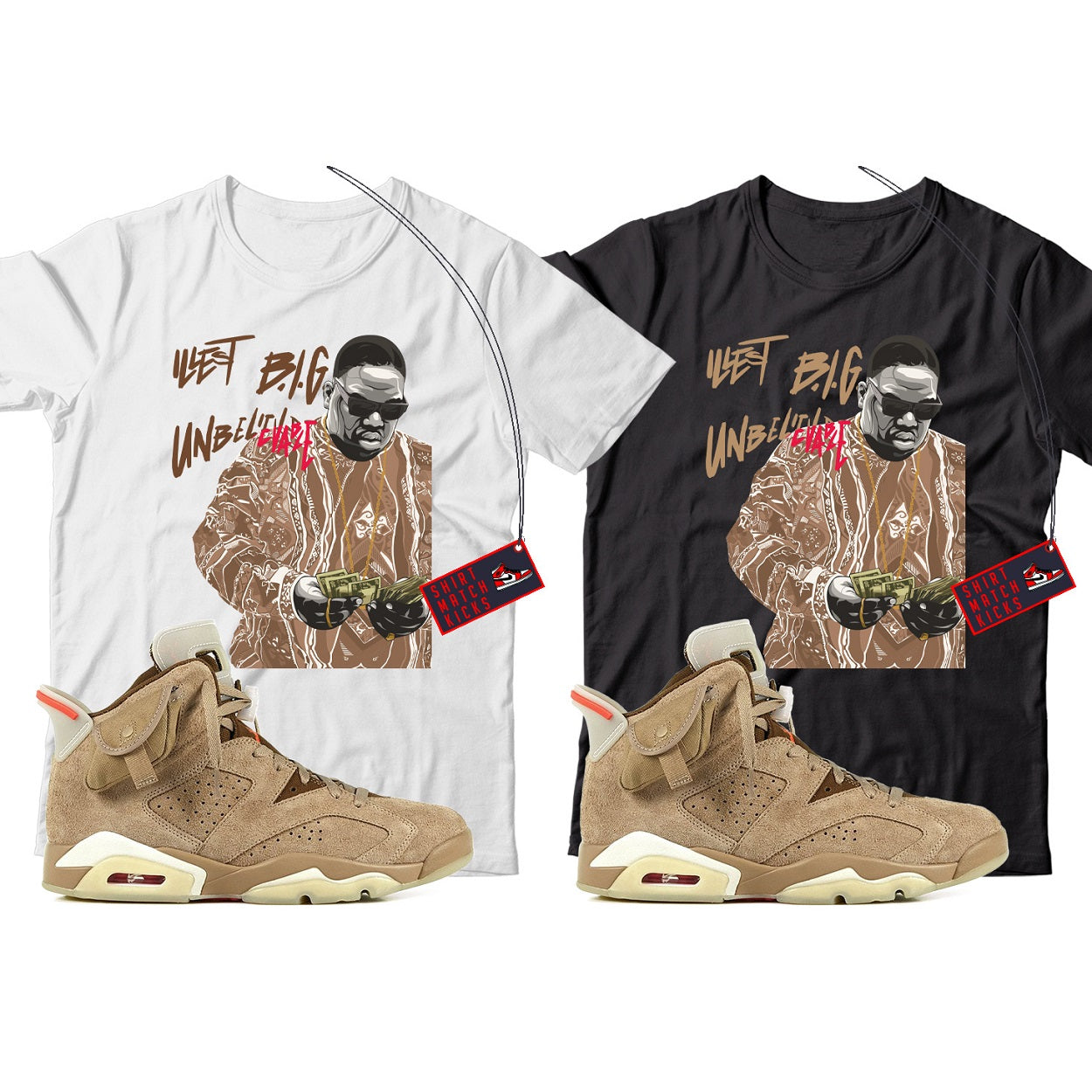 Shirt Match Travis Scott x Jordan 6 British Khaki