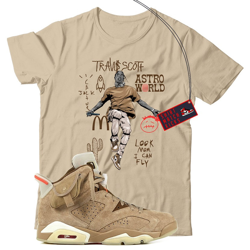 Shirt Match Travis Scott x Jordan 6 British Khaki