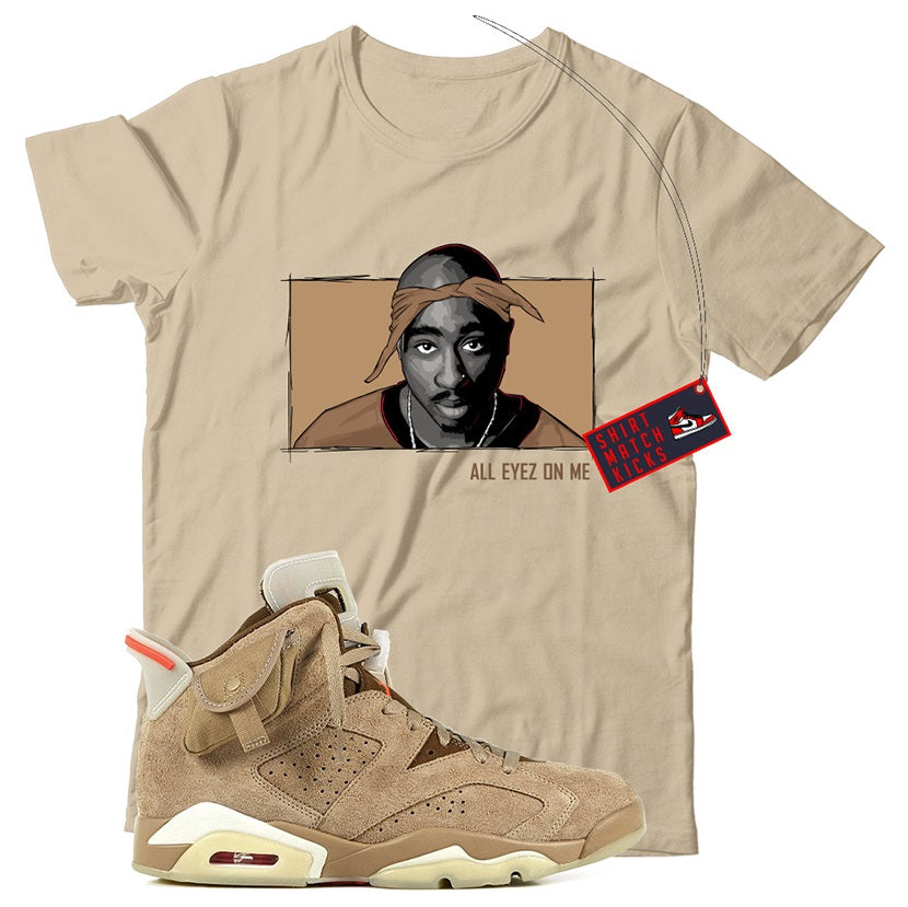 Jordan 6 British Khaki Travis Scott shirt