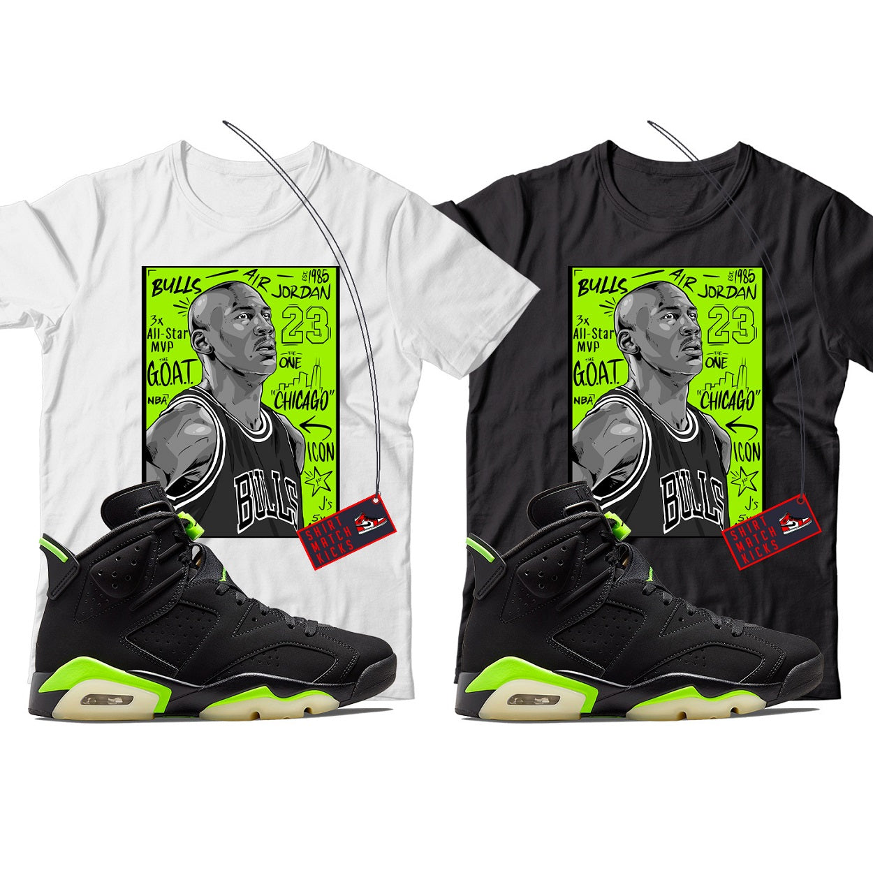 Jordan 6 Electric Green shirt