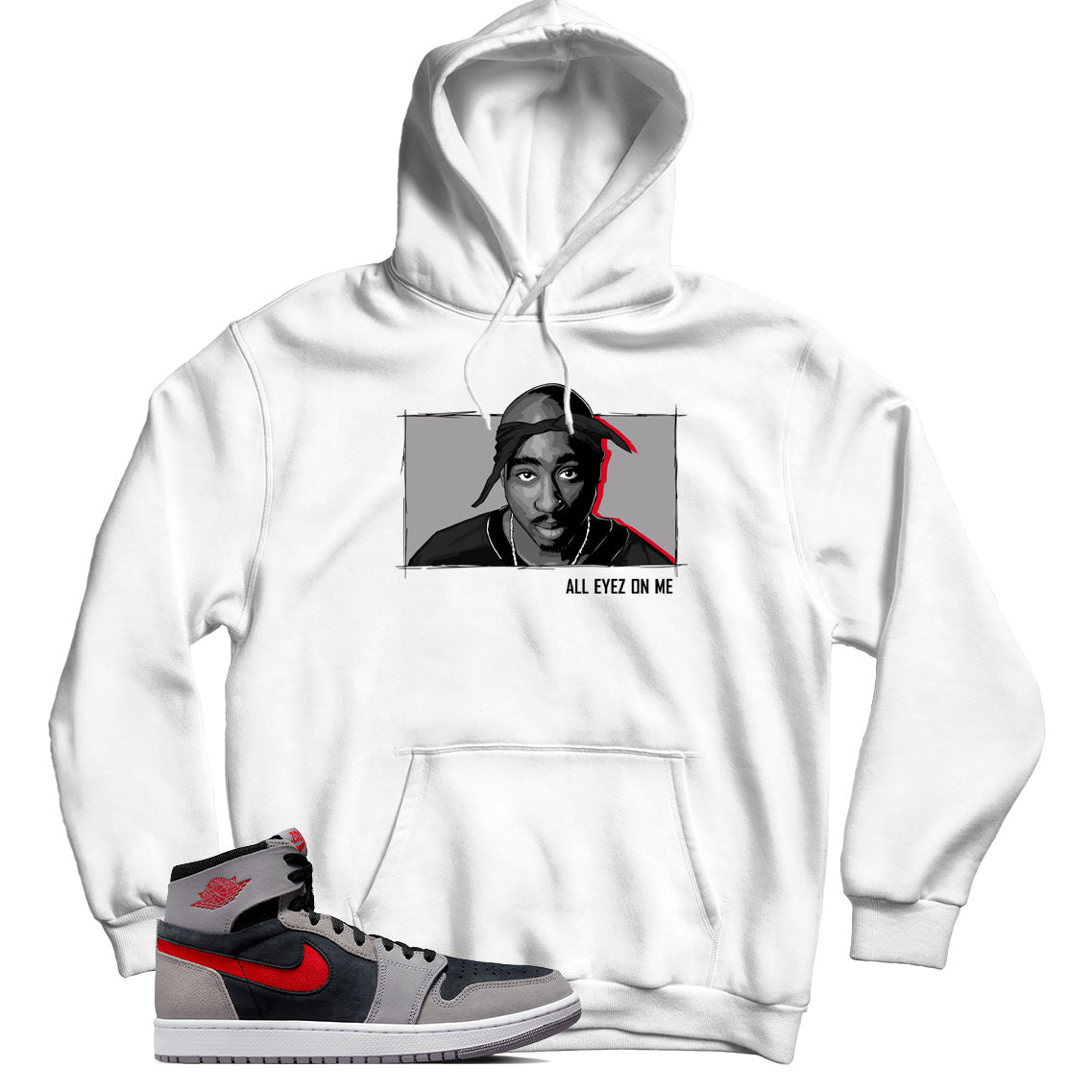 Jordan 1 Black Fire Red Cement hoodie