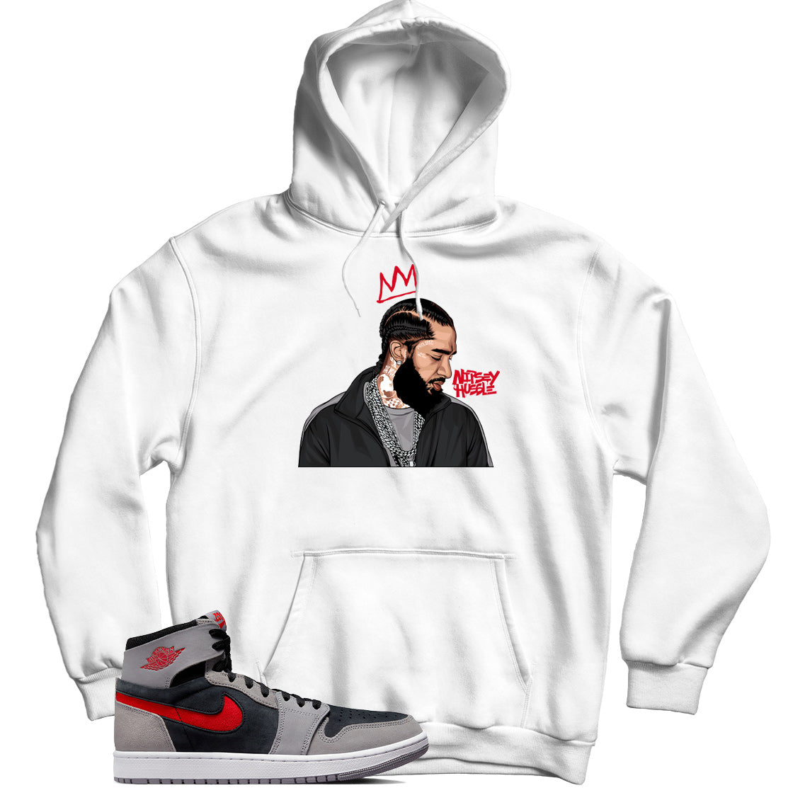 Jordan 1 Black Fire Red Cement hoodie