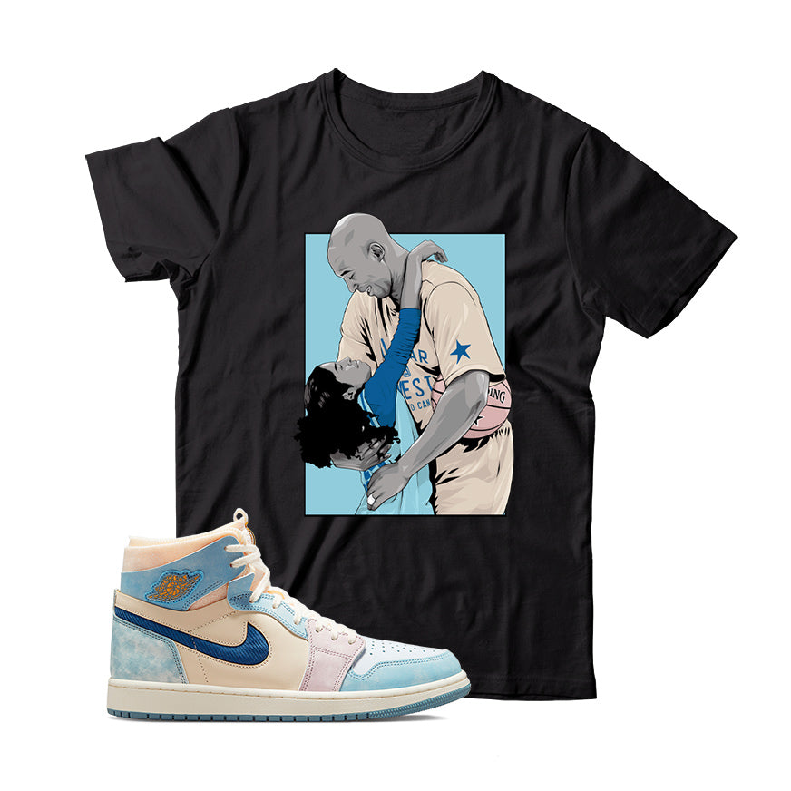 jordan 1 Celestine Blue shirt