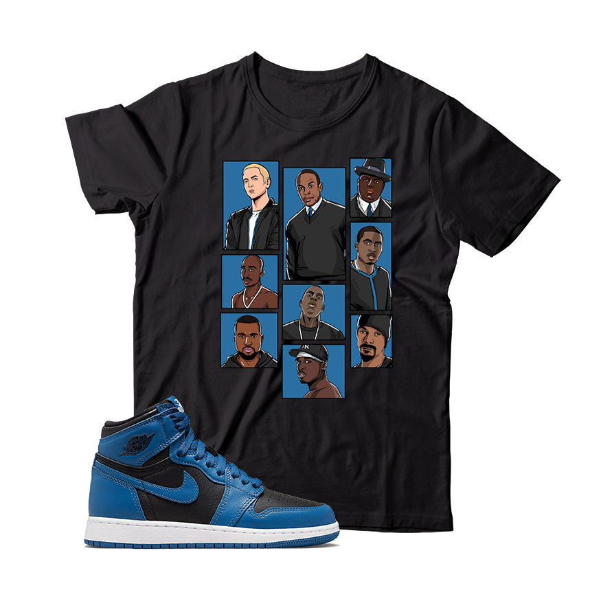 Jordan 1 Dark Marina Blue shirt